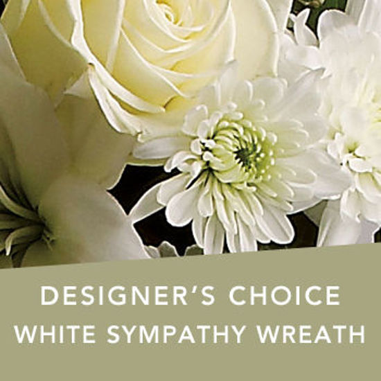 DC White Sympathy wreath